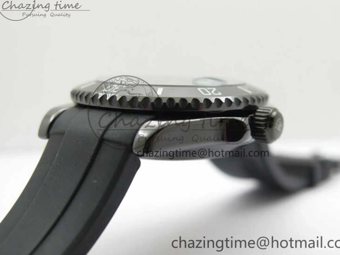 MiroTime 0122 Submariner 40mm Black Ceramic 5GF Best Edition Black Dial on Black Rubber Strap SA Unique 2464